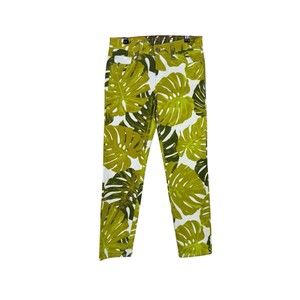 Kate Spade Broome Street Havana Leaf Cropped Jeans Green Women’s Size 25